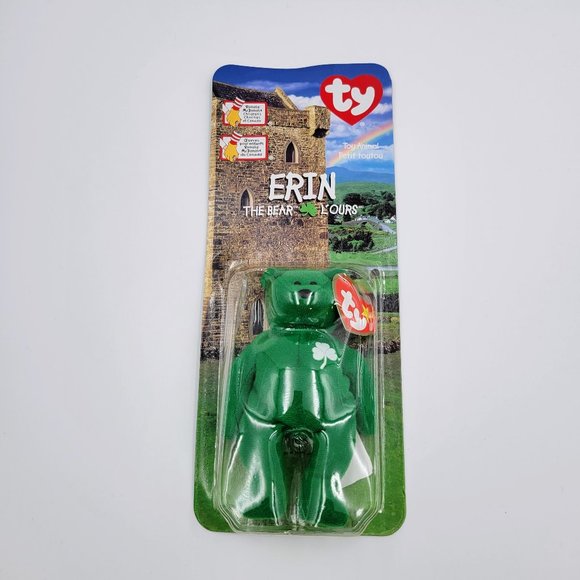 TY Teenie Beanie Baby Erin The Bear Retired 1999 McDonalds Toy New Read - Picture 2 of 9